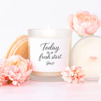 Fresh Start Candle -  Frosted (Pink Wick) Glass