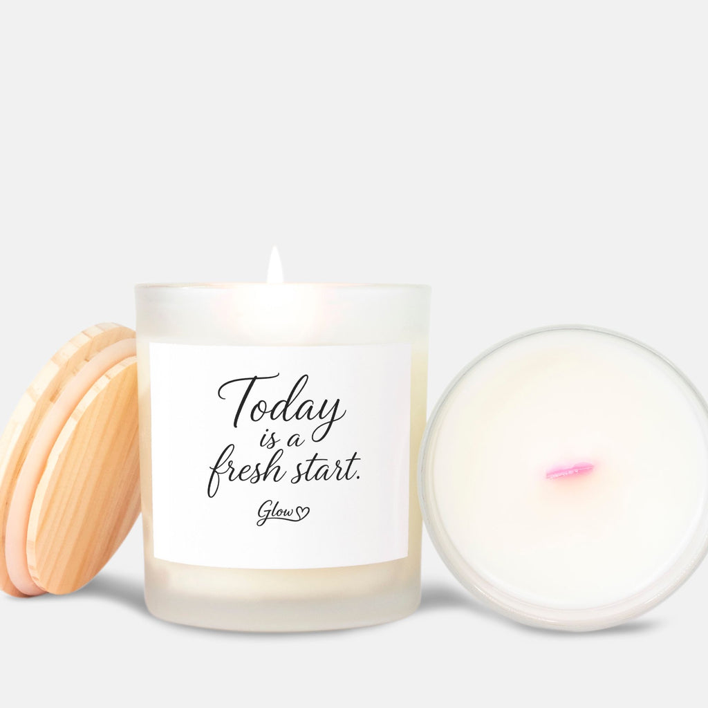 Fresh Start Candle -  Frosted (Pink Wick) Glass