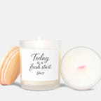 Fresh Start Candle -  Frosted (Pink Wick) Glass
