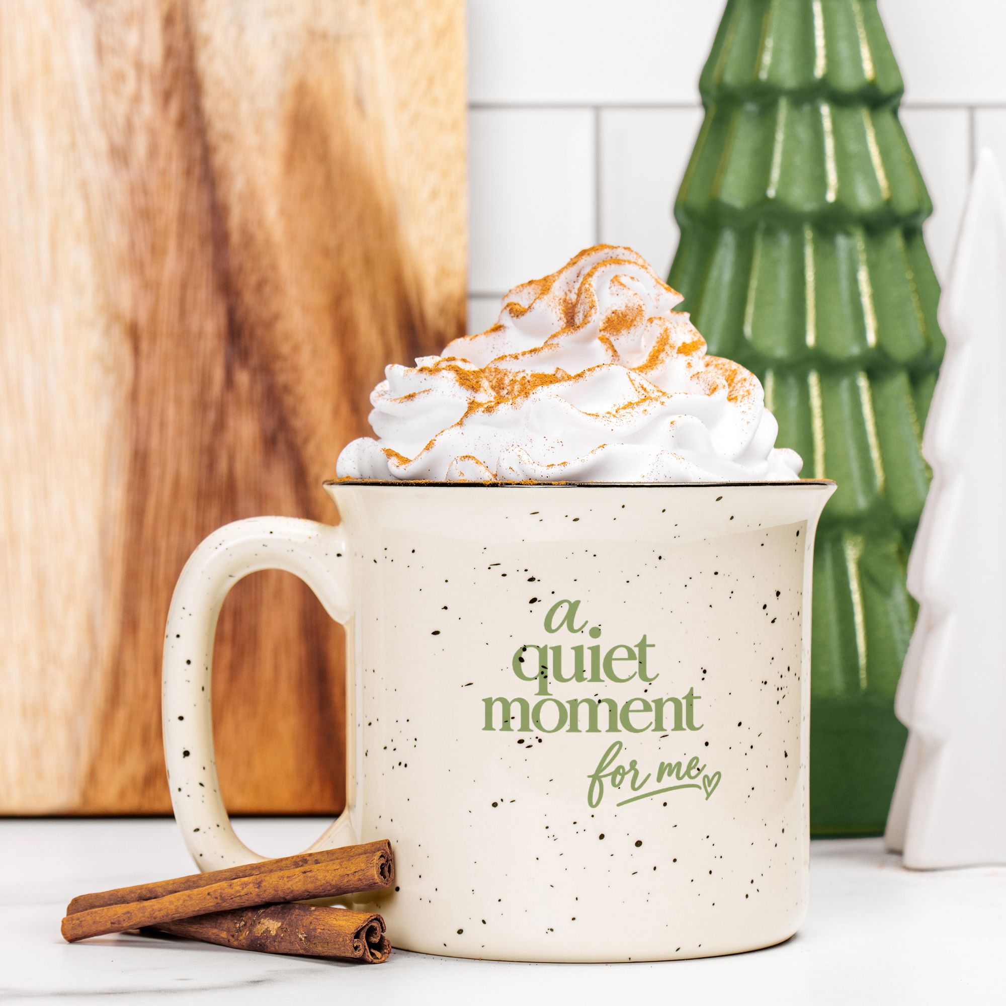 A Quiet Moment Mug - Speckled Cream 13oz