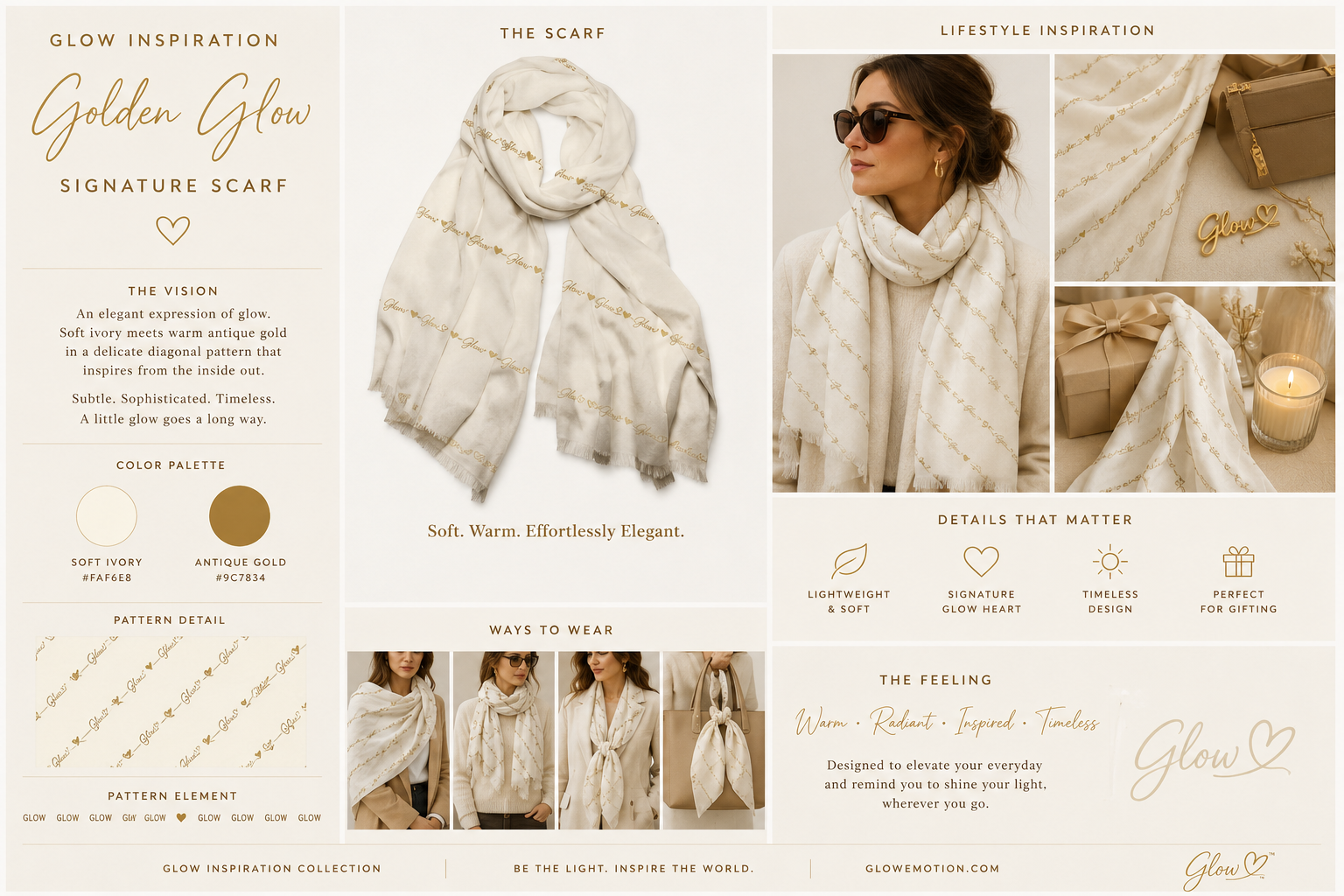 Golden Glow Pashmina Scarf