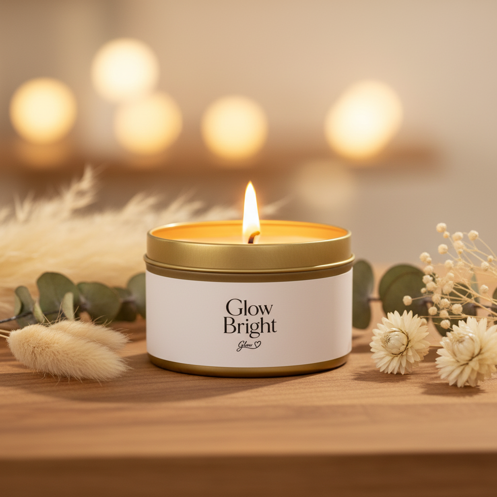 Glow Bright Candle Tin – Warm Lifestyle