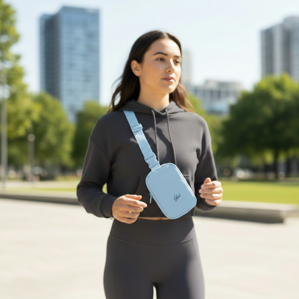 Glow Fit Explorer Sling Bag – Dark Outfit