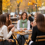 Glow Within Pashmina Scarf – Friends at Café