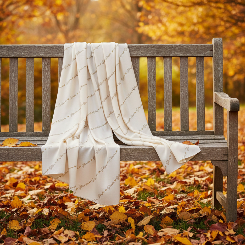 Golden Glow Scarf Fall Lifestyle