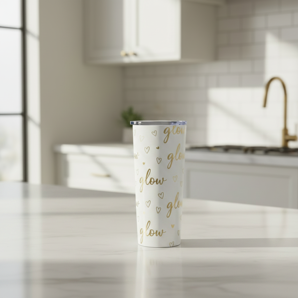 Golden Glow Tumbler - Close Up