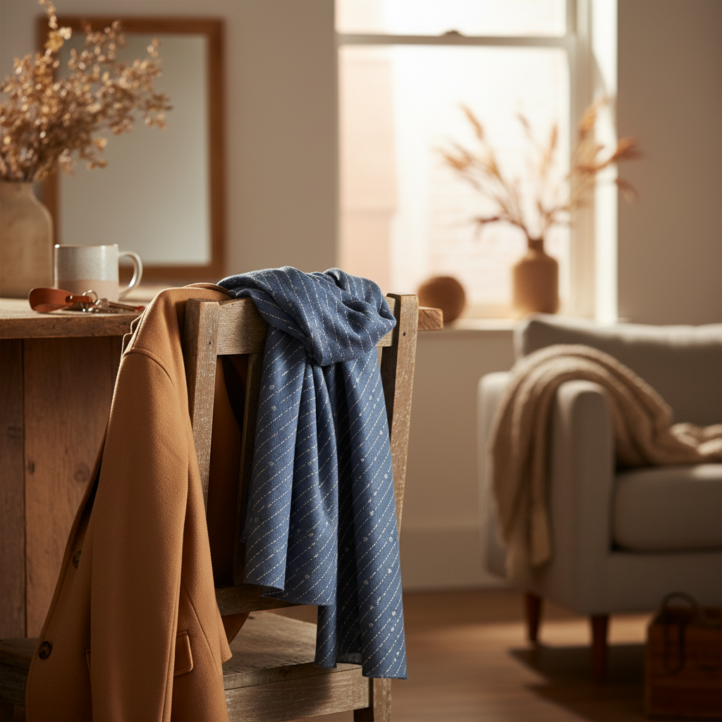Journey Scarf Fall Chair Scene