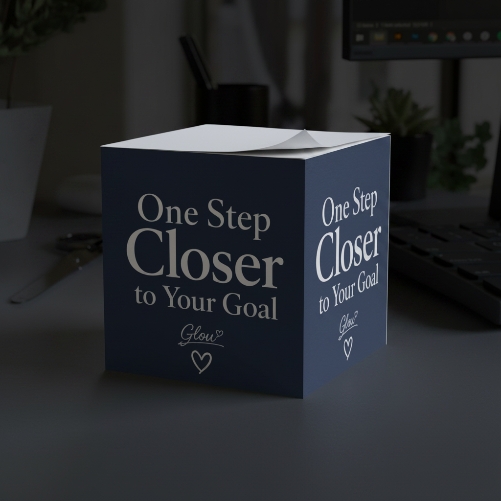 One Step Closer Note Cube Dark Background